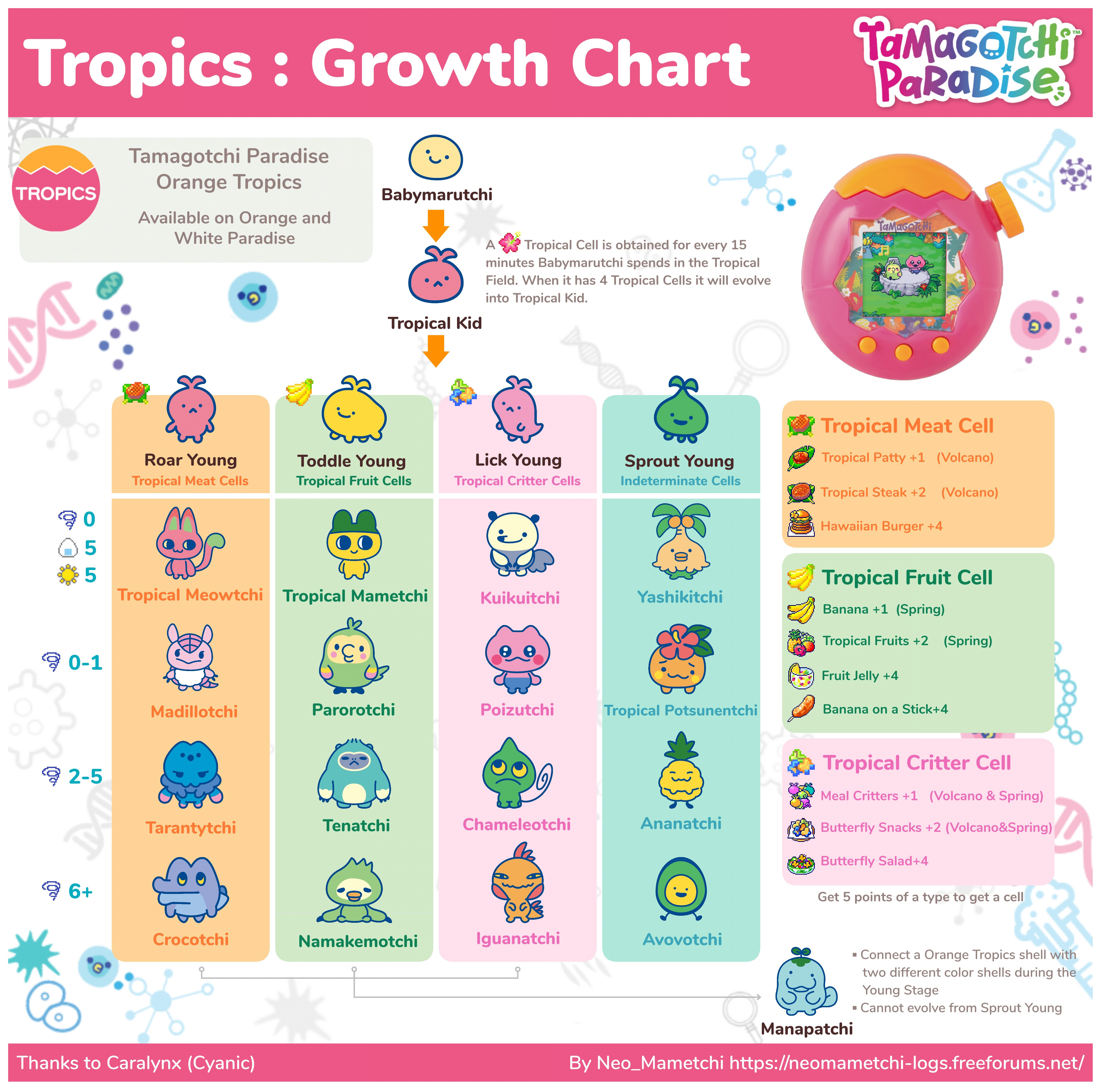 Tropical Paradise Growth Chart